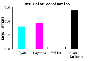 #4D4872 color CMYK mixer