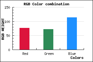 rgb background color #4D4872 mixer
