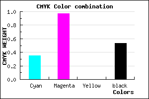 #4E0478 color CMYK mixer