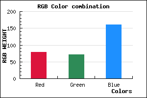 rgb background color #4F48A1 mixer