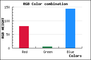 rgb background color #50058F mixer