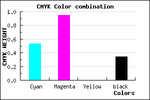 #5009A9 color CMYK mixer