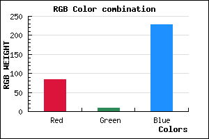 rgb background color #540AE4 mixer