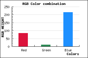 rgb background color #540BD8 mixer