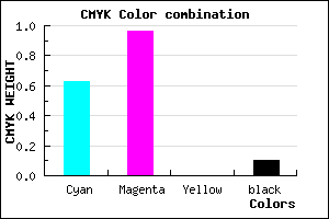 #5409E5 color CMYK mixer