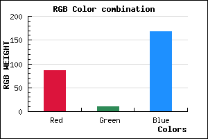 rgb background color #560AA8 mixer