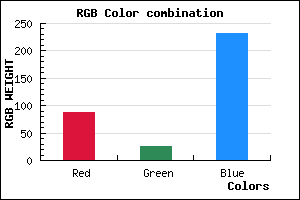 rgb background color #571AE7 mixer