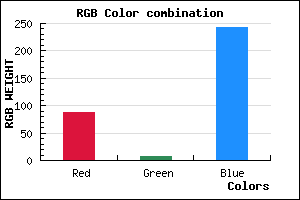 rgb background color #5707F3 mixer