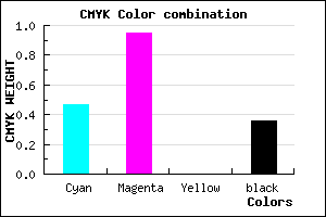 #5708A4 color CMYK mixer