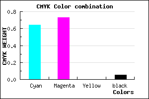 #5841F3 color CMYK mixer