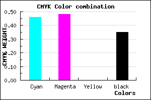 #5955A5 color CMYK mixer