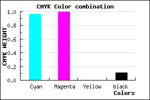#0900E3 color CMYK mixer