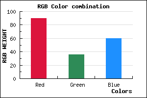 rgb background color #5A243C mixer