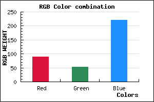 rgb background color #5A35DD mixer