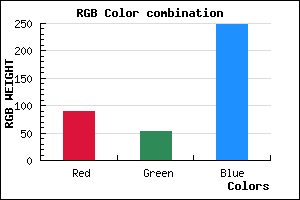 rgb background color #5A35F8 mixer