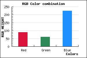 rgb background color #5A3DE1 mixer