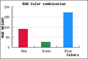 rgb background color #5B1AAC mixer