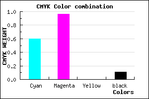 #5B08E2 color CMYK mixer