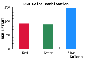 rgb background color #5B5892 mixer