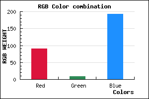 rgb background color #5B09C1 mixer