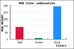 rgb background color #5C0AF5 mixer