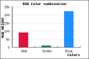 rgb background color #5C0BDE mixer