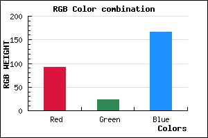 rgb background color #5C17A7 mixer