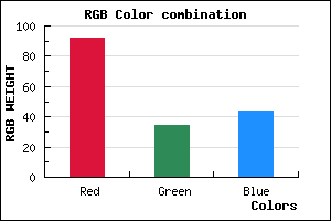 rgb background color #5C222C mixer