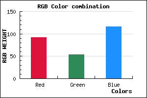 rgb background color #5C3674 mixer