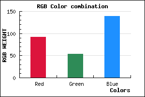 rgb background color #5C368B mixer