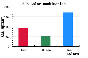 rgb background color #5C36AB mixer