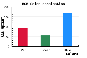 rgb background color #5C37A7 mixer