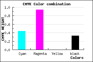 #5F0AAA color CMYK mixer