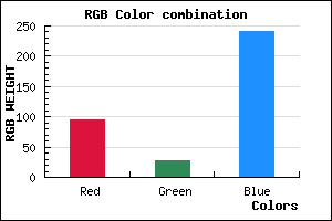 rgb background color #5F1BF0 mixer