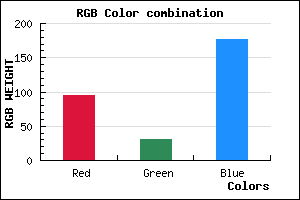 rgb background color #5F1FB1 mixer