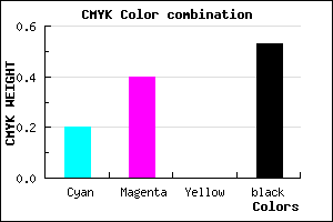 #5F4777 color CMYK mixer