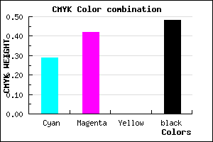 #5F4D85 color CMYK mixer