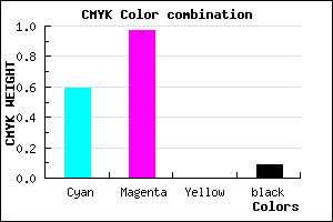 #6008E8 color CMYK mixer
