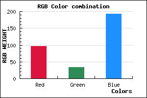 rgb background color #6121C1 mixer